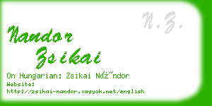 nandor zsikai business card